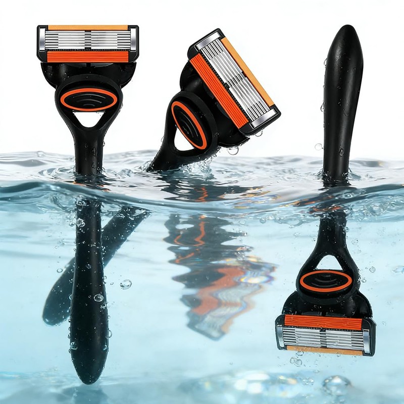 ADULAHI Men’s Cartridge Razors with 4 Replacement Cartridges,Pivoting Head, 6