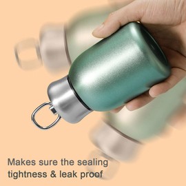 Mini 10oz Stainless Steel Water Bottle, 300ML Vacuum Insulated Water Bottle Leak Proof Sport Tumbler Cup Hot and Cold Water Bottle for Women Girls Kids Gift Milk Tea Lunch (Green)