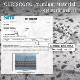 Chriscoco Anxiety Ring Silver 925 Women's Spinner Ring Fidget Ring with Beads Band Ring Anti Stress Ring Silver Adjustable Anxiety Ring for Girls Men, Silver, No Gemstone