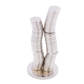 Brudazon 100 Mini Disc Magnets 9 x 1 mm N52 Strongest Level Neodymium Magnets Ultra Strong Power Magnet for Model Making, Photo, Whiteboard, Notice Board, Fridge, Crafts, Magnetic Disc Extra Strong