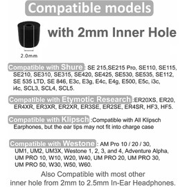 BLLQ Replacement Memory Foam Tips Foam Sleeves Earbuds Compatible with Shure SE215 AONIC 215 SE112 SE315 SE425 SE530 SE535 Earphones, [Noise Cancelling] 6PCS 3Pairs [Large Size] 524L