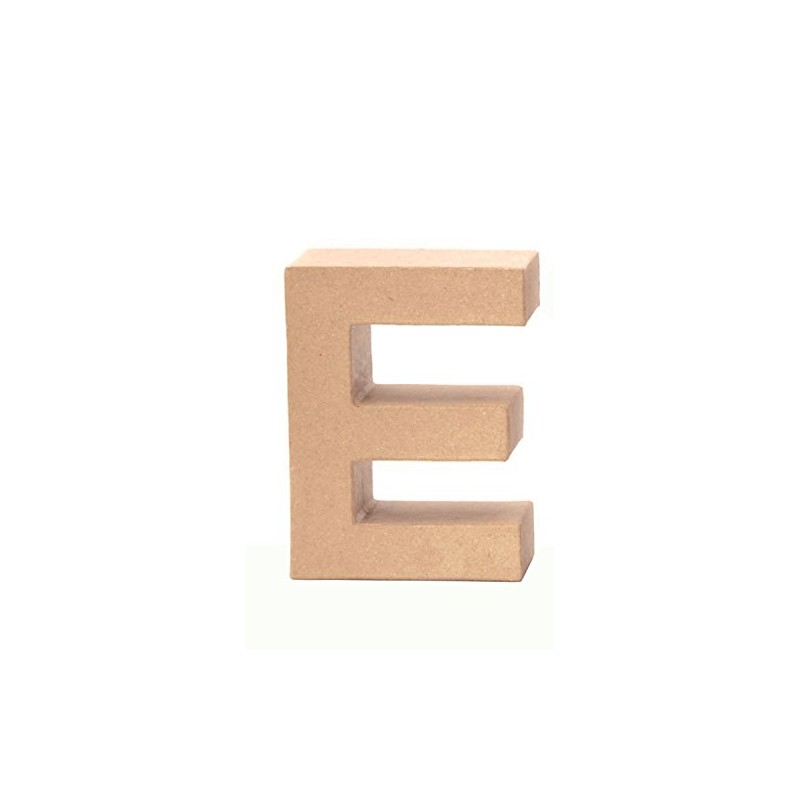Glorex Cardboard Letter, Number and Characters, Letter E, E, natural