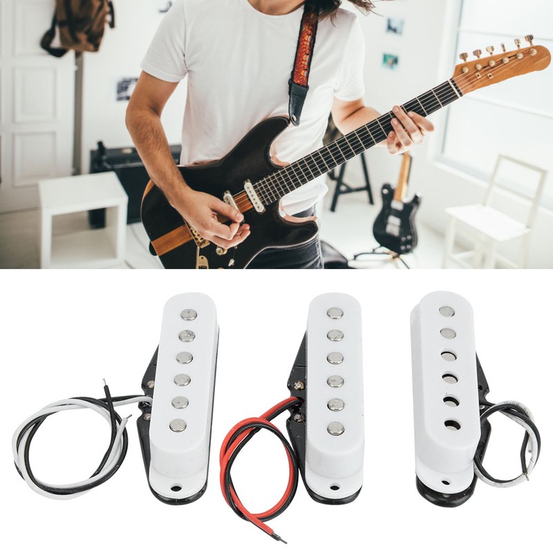 3Pcs Pickup Set Neck Single Coil Pickups for Electric Guitar