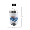 MSV 3L BLUE XS MINI BIN, Stainless Steel, Multi-colour, 3