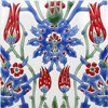 Casablanca Market MT039 Mediterranean Ceramic Asphahan Decorative Tile, Blue