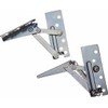 Handles & Ironmongery - Modern Zinc Plated Steel Cabinet Mount Hinge, 1 Pair (Both Sprung), Gray