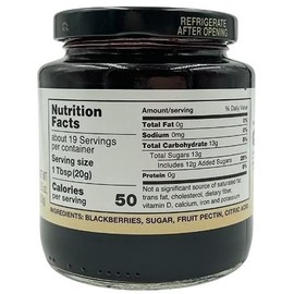 Windstone Farms Seedless Blackberry Jam 13.5oz Jar (6),13.5 Ounce (Pack of 6)