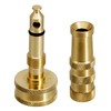 ATDAWN Brass Hose Nozzle, Heavy-Duty Brass Adjustable Twist Hose Nozzle,