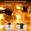 100ft Outdoor String Lights Waterproof/Connectable/Dimmable with 52 LED Shatterproof Bulbs,2-Pack