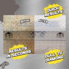 Salty Captain Aluminum Cleaner & Restorer - (32 fl oz) Instant Aluminum Brightener Deep Metal Cleaning for Marine Boats, Automotive, Pontoons Stain Remover to Combat Oxidation & Corrosion