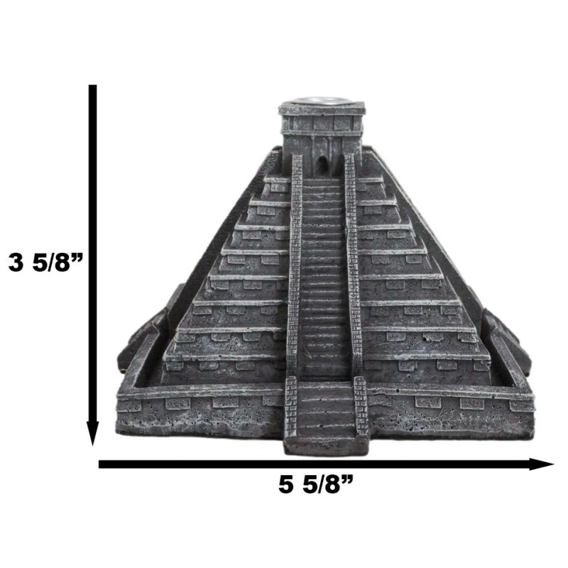 Temple of Kukulcan Mesoamerican Aztec Step Pyramid Backflow Incense Cone