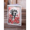 Caroline's Treasures DAC4457GCA7P Great Dane Valentine Roses Greeting Cards Pack