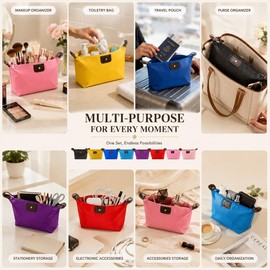 Bolsas de cosméticos, bolsas de aseo para mujeres, paquete de 8 bolsas organizadoras de artículos de cambiador, bolsa de maquillaje de viaje multifuction, Multi, 8 Pcs