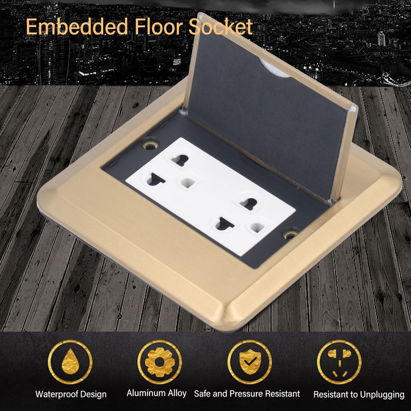Floor Electrical Outlet Multifunctional Stainless Steel Recessed Concealed Pop Up