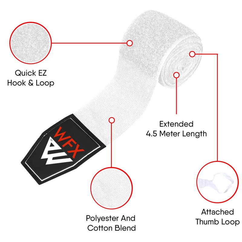WFX Boxing Hand Wraps 3.5 4.5 Meter Martial Arts Bandages