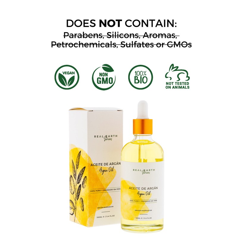 Real Earth Stories Argan Oil and Naturally Cold Pressed for