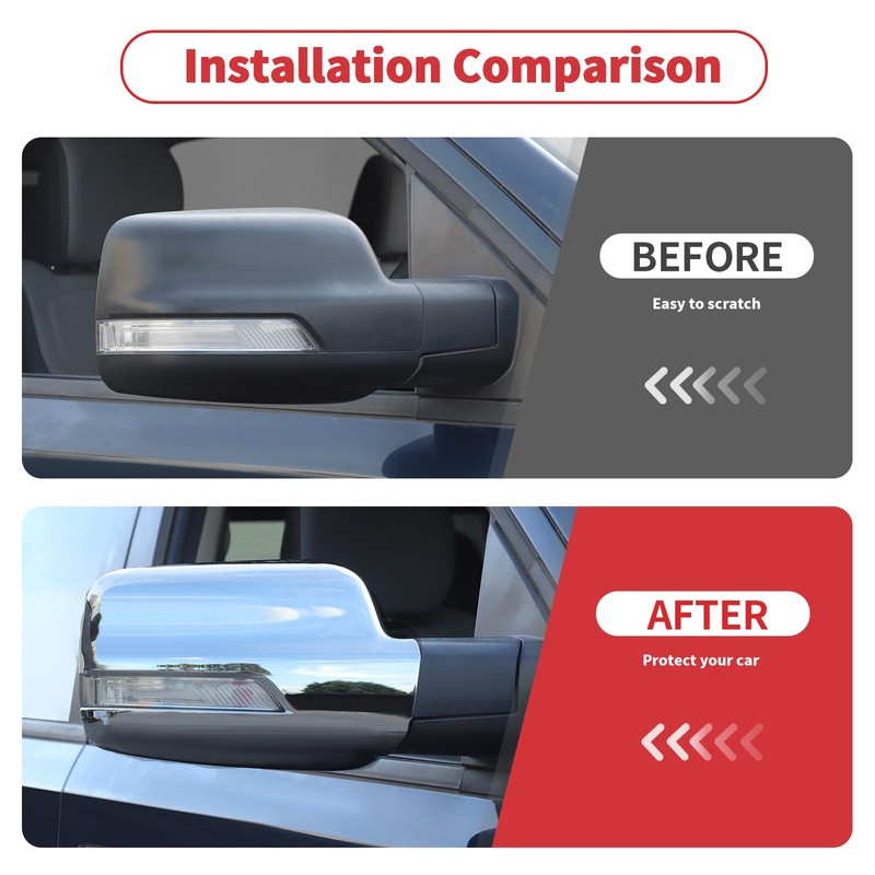 Linskip Driver and Passenger Side Mirror Covers with Turn Signal