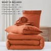Anluoer Burnt Orange Queen Comforter Set 7 Pieces, Bed in