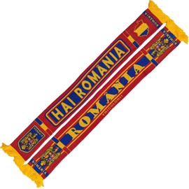 Generisch Romania Knitted Scarf for World Cup, European Championship, Football Scarf, Cult Scarf, Souvenir Scarf, Construction Red Yellow