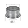PATIKIL 4 Inch Duct Connector Flange, 2 Pack Metal Straight