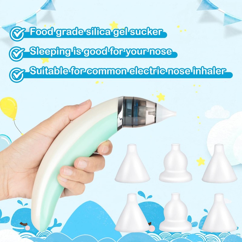 Fabbay 40 Pcs Nasal Aspirator Replacement Tips Silicone Tips for