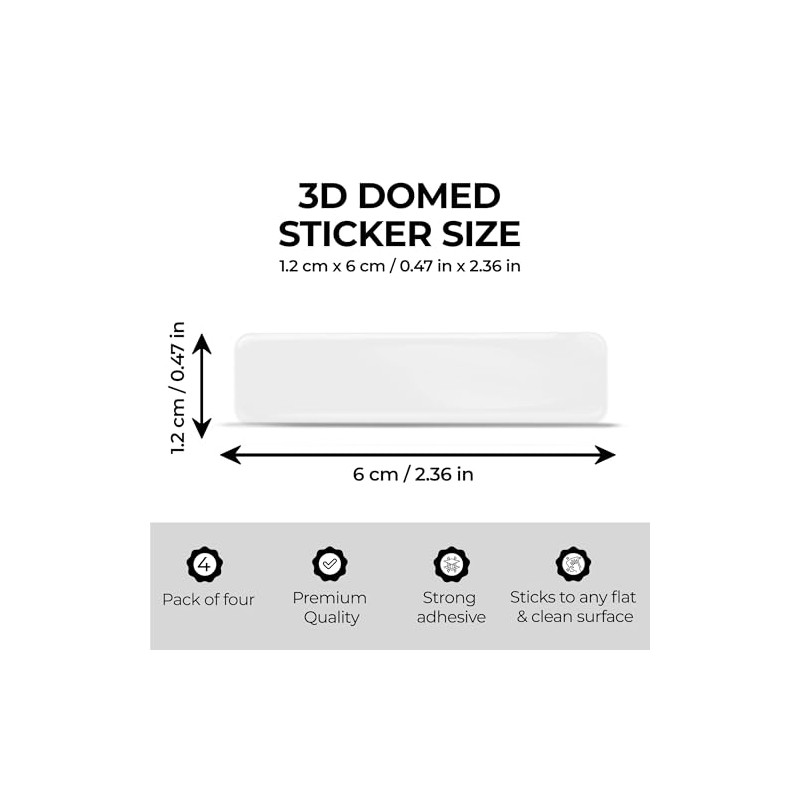 SkinoEu 2 x Aufkleber 3D Gel Silikon Stickers Autoaufkleber Auto