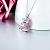 AOBOCO Sterling Silver Unicorn Necklace, Unicorn Jewelry Birthday Gifts for