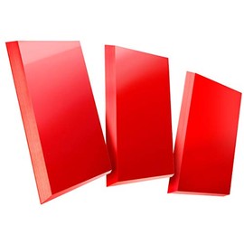 VViViD Soft Silicone Rubber Wet-Apply Squeegee for Paint Protection Film, Window Tinting & Vinyl Wrap Installation (Red Cropped Blade - 3 Pack)