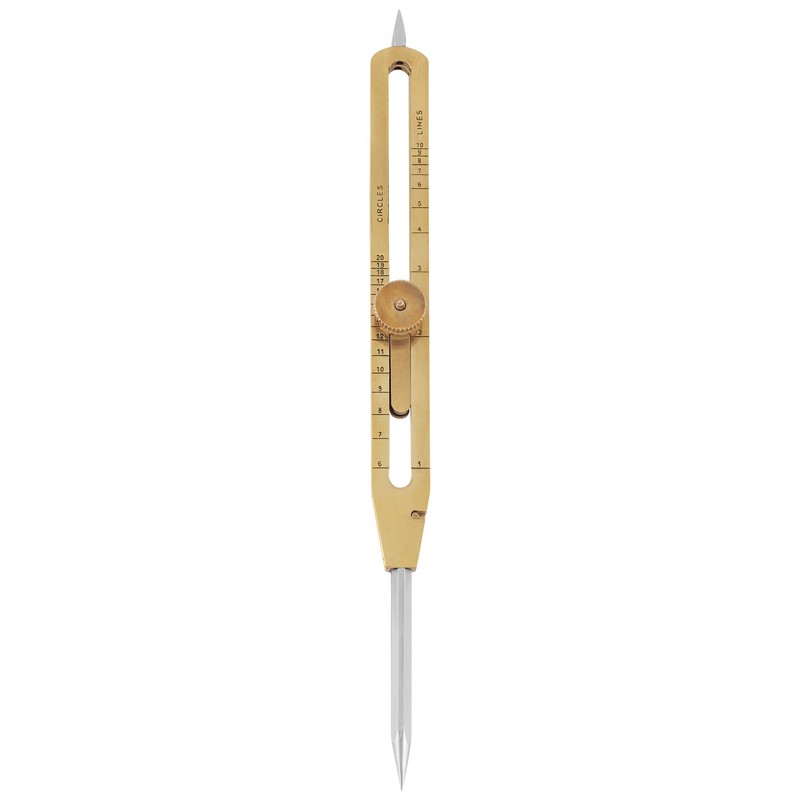 Acurit 9" Brass Proportional Divider - Solid Steel Points, Adjustable