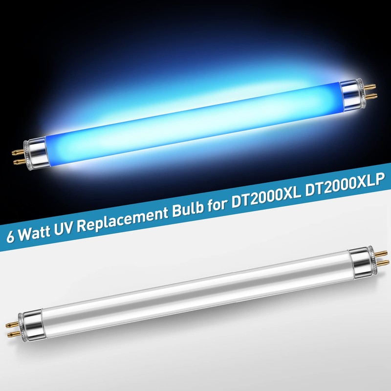 Kittmip 2Pack 32050 6Watt UV Replacement Bulbs, F6T5/BL Fluorescent Tube