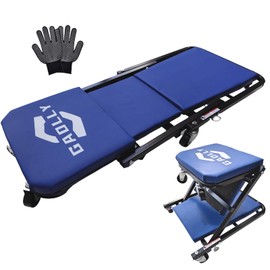 GAOLLY Garage Shop Creepers, Foldable Z Creeper 2-in-1 for Car, 36" Adjustable Roller Garage Chair Lay Down or Sit, 330 LBS Capacity Under Car Roller Creeper with 6 Swivel Casters