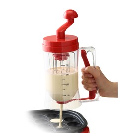 Fujisho Powder Dispenser Takoyaki Powder Dispenser Master 900ml Stirring Device Simply Pull the Lever to Pour Takoyaki Making Pancake Making Easy Cooking F8639 1-Piece