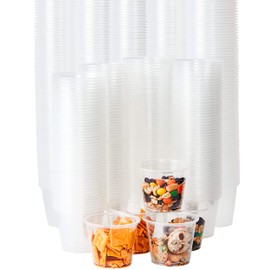 Leakproof, BPA Free 5.5 oz Souffle Cups 500 PK. Stackable Portion Containers for Sampling, Salad Dressing, Sauces, Jello Shots. Plastic Food Prep Supplies for Restaurant, Cafe, Catering, Deli, Party