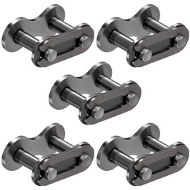 OIIKI 5 PCS Roller Chain Offset Link #41, Steel Alloy Master Connector Link, Heavy Duty Crank Link Suitable for Motorcycle, Bike, Home and Industrial Machinery, Sports Utility Vehicles