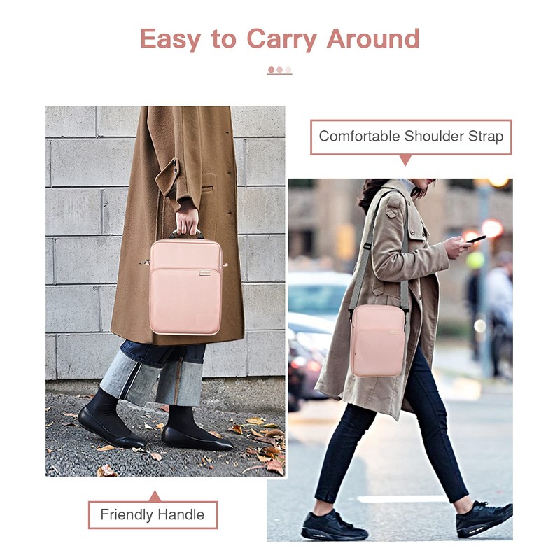 MoKo Tablet Case with Shoulder Strap & Handle, Multiple Compartments,