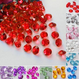 Time to Sparkle 1000 6MM Scatter Diamonds Table Crystals Acrylic Confetti Wedding Party (Red)