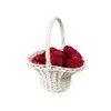 Neustanlo Flower Litter Basket, Small White Lacquered, Height: Approx. 11/24