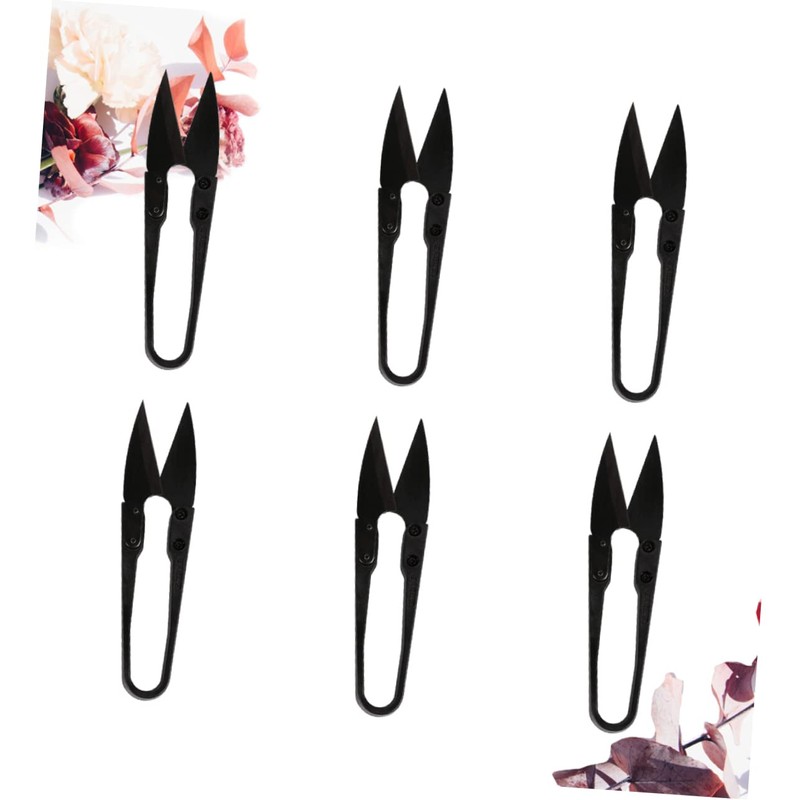 LALAFINA 3sets Embroidery Scissors Set U-shape Sewing Scissors Fabric Thread