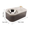 Cat Water Fountain Food Bowl High Capacity Quiet 2 In
