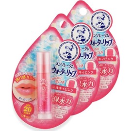Mentholatum Water Lip, Milky Pink, 0.2 oz (4.5 g) x 3 Packs