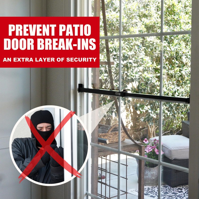 SECURITYMAN Sliding Door Security Bar-Child Proof Sliding Door Lock Bar