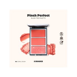 Oz Lab Pinch Perfect Blush Trio Cream Matte Shimmer Coral Crush Vegan Cruelty-Free，7.0g/0.25oz，pack of 1