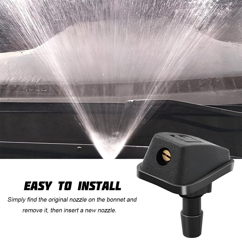 Sandfren 2PCS Car Front Windshield Washer Nozzles, 0.31" Adjustable Single