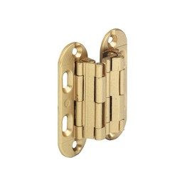 Gedotec Furniture Hinge Screw-On Door Hinge SEPA 180° for Furniture and Cabinets Door Hinge for Invisible Concealed Stop 41 x 18 mm Matt Brass 1 Piece Brass Hinge