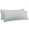 PiccoCasa Soft Brushed Microfiber Body Pillowcases 2 Pack, Breathable Embroidery