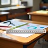 15cm/ 6inch Double-Sided Scale Metric Ruler, Stainless Steel Straight Ruler