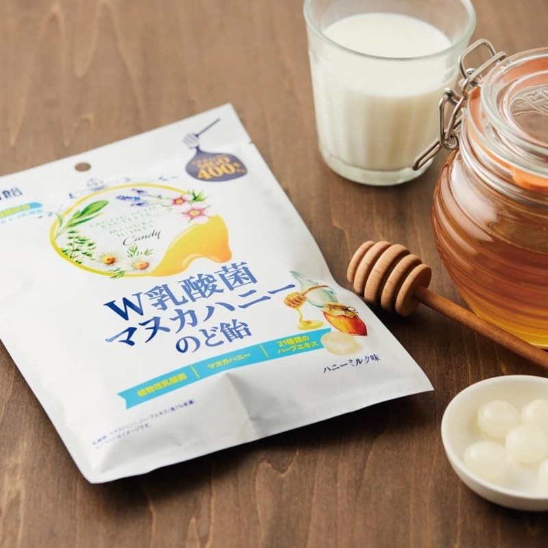 浅田飴 W乳酸菌マヌカハニーのど飴 60g PSJBOX のど飴