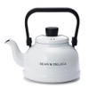 DEAN & DELUCA Enamel Kettle, White, 0.4 gal (1.6 L),