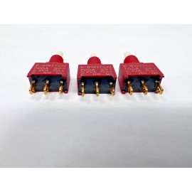E-Switch Lot of 3 SPDT Momentary Mini Push Button Switch, 700A 0.4VA SP7 E-Switch