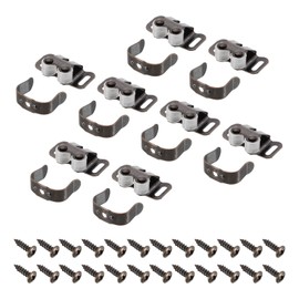 uxcell 8 Set Cabinet Door Catch, Cabinet Latch Lock Metal with Screw for Cupboard Kitchen Closet Wardrobe Door, Red Bronze